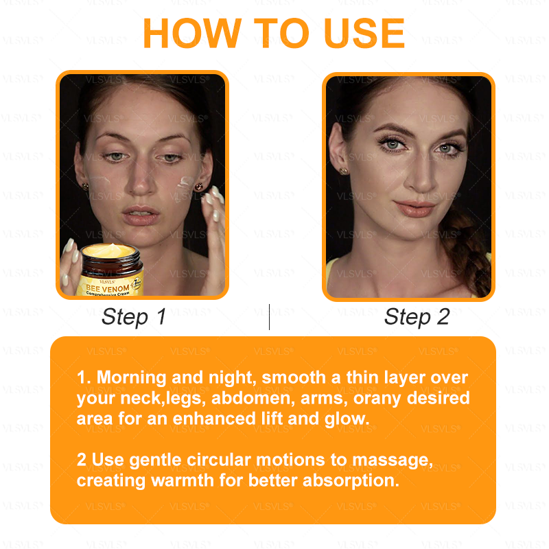 Made and Shipped from USA 🌟🌟VLSVLS® Bee Venom Comprehensive Cream  LAST DAY 80% OFF(Sagging Skin, Fine Lines, Loss of Firmness, Flat Bust, Drooping Hips, and More)