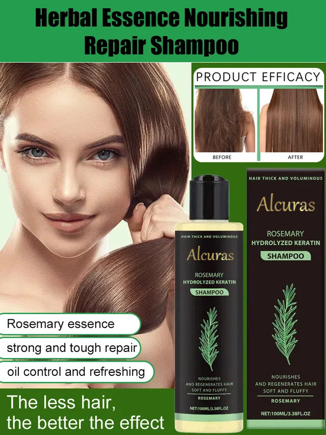 Limited Time🌿Unlock Better Hair with 70% OFF🔥Alcuras® Organic Rosemary Hair Growth Shampoo⚡⚡  [The less hair, the better the effect]