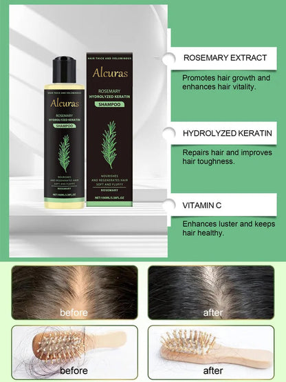 Limited Time🌿Unlock Better Hair with 70% OFF🔥Alcuras® Organic Rosemary Hair Growth Shampoo⚡⚡  [The less hair, the better the effect]