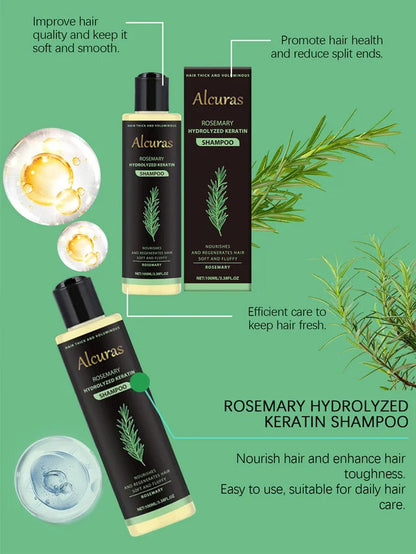 Limited Time🌿Unlock Better Hair with 70% OFF🔥Alcuras® Organic Rosemary Hair Growth Shampoo⚡⚡  [The less hair, the better the effect]