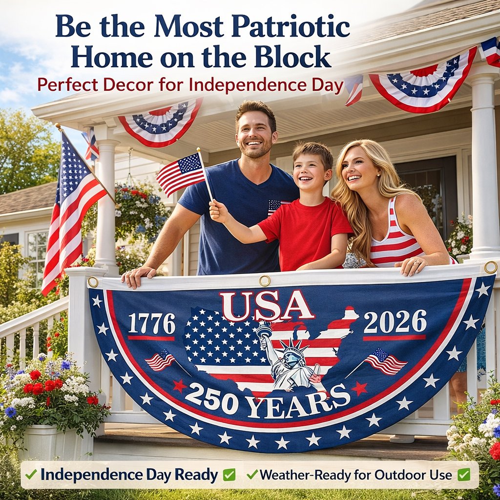 🎉 250th Anniversary Commemorative Banner – Durable, Fade-Resistant Celebration Flag