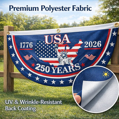🎉 250th Anniversary Commemorative Banner – Durable, Fade-Resistant Celebration Flag