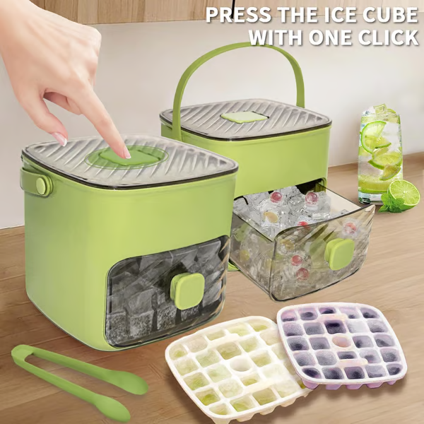 🧊Portable Ice Maker with Lid and Storage Box (48 cubes).