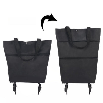 🔥Limited Offer⚡55K+ SOLD!🛍️2-in-1 Convertible shopping tote – hides wheels, holds 20kg, expands with zipper!✅Factory direct sales